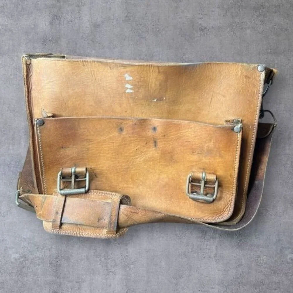 Vintage Leather Messenger Bag